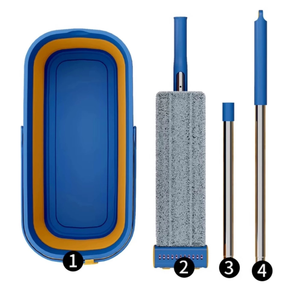 Kit Balde Dobrável e Esfregão Com Raspador + 4 Brindes Exclusivos