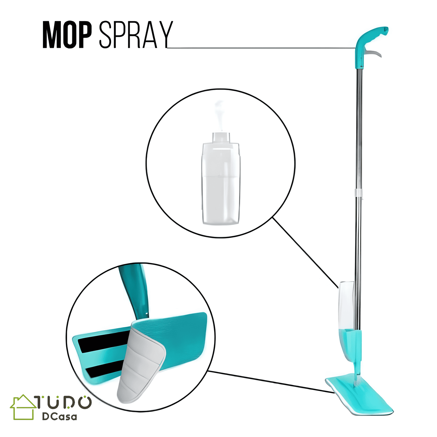 MOP Spray Rodo Esfregão com Reservatório