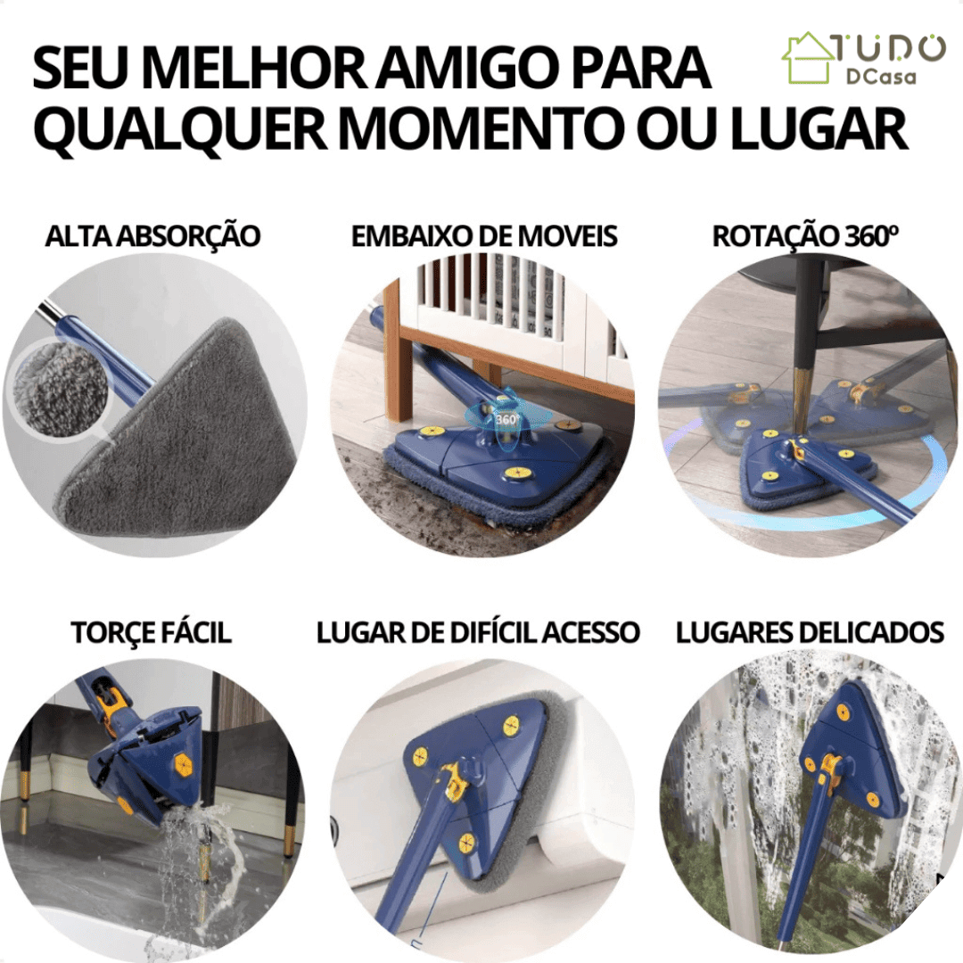 Mop Triangular Premium 360º ( + 2 PANOS GRÁTIS! )