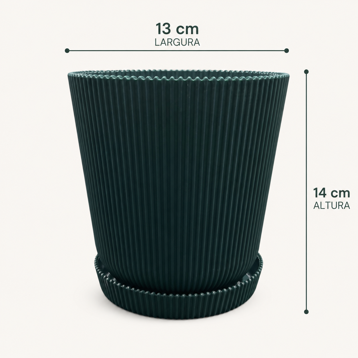 Vaso Decorativo com Bandeja Plastico