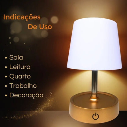 kit 2 Abajur  LED Recarregável Retrátil - Lúmine