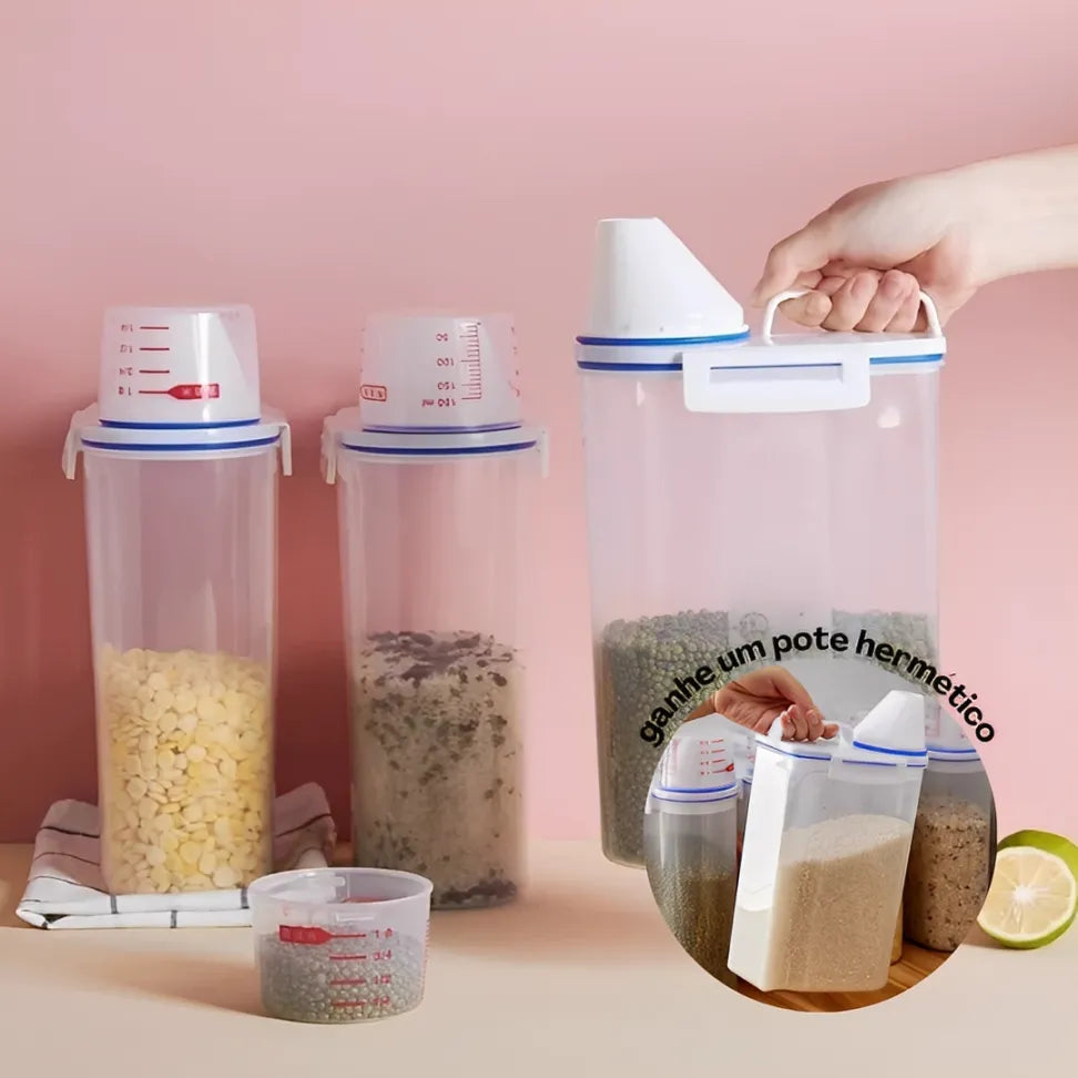 Compre 3 e Ganhe 1 Pote Hermético 2,5L - Kit Tudo DCasa