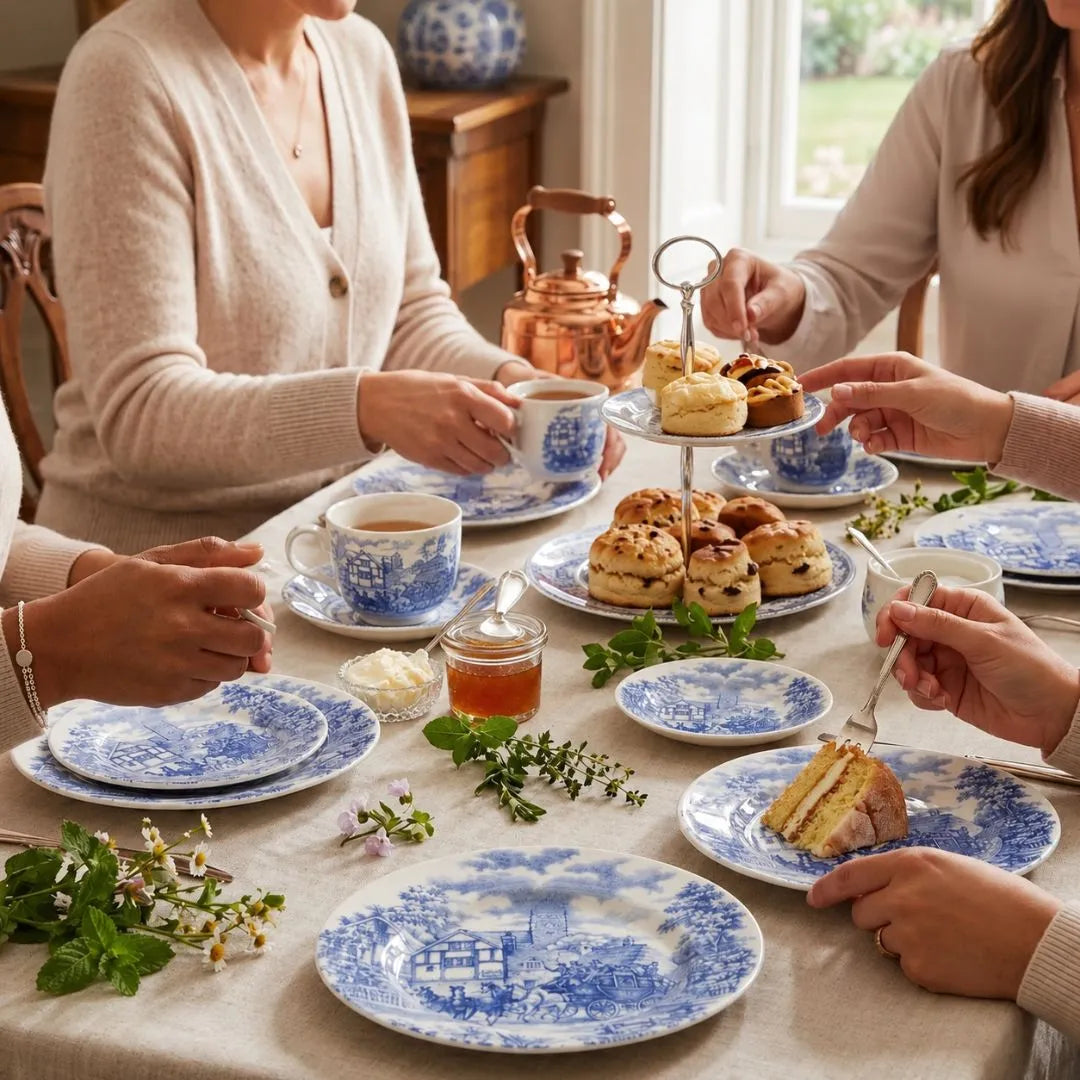 Aparelho De Jantar E Chá 20 Peças - Toile De Jouy
