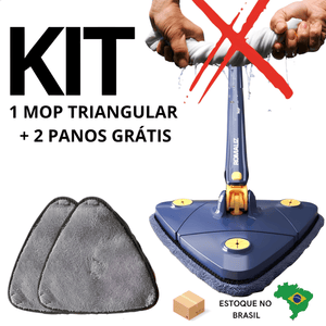 Mop Triangular Premium 360º ( + 2 PANOS GRÁTIS! )