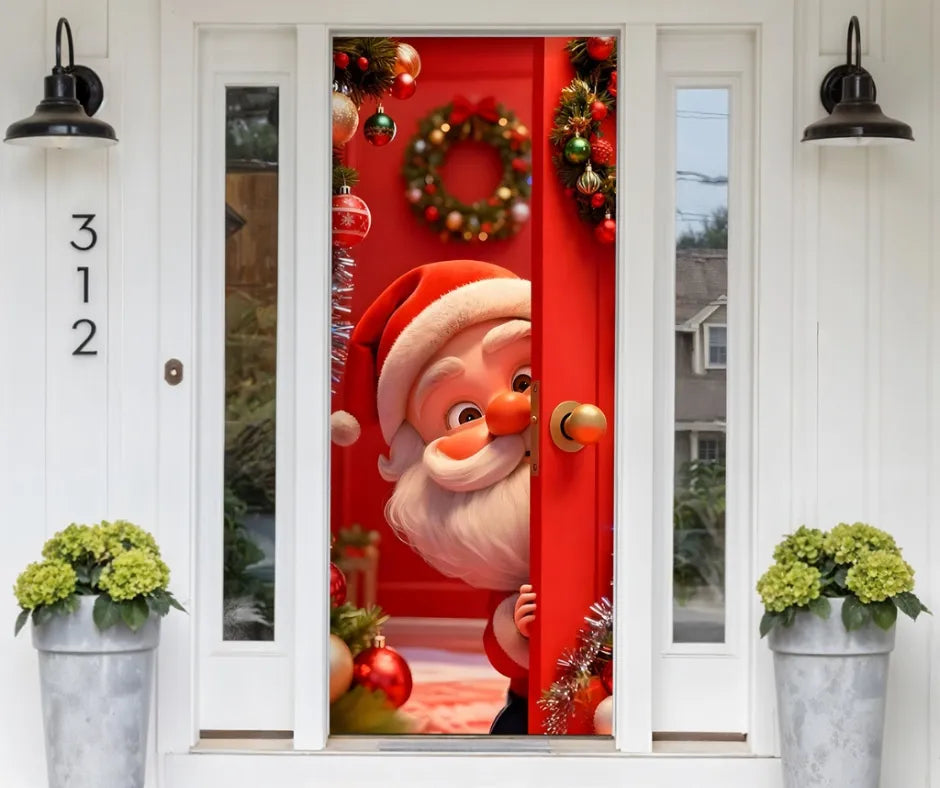 Capa Decorativa Natalina para Porta - Coleção Noite Feliz