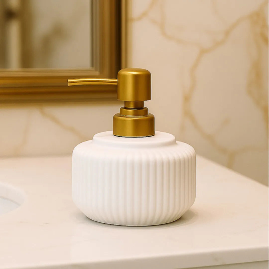 Porta Sabonete Líquido de Porcelana - Linha Glamour