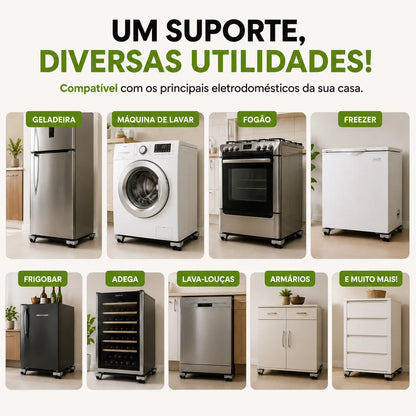 Move Fácil® – Suporte com Rodinhas Ajustável para Móveis e Eletrodomésticos