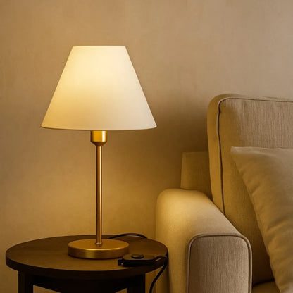 Abajur De Mesa Dourado – Linha Glamour