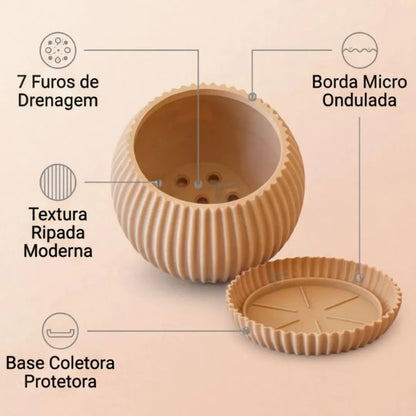 Mini Vaso para Suculentas com Bandeja