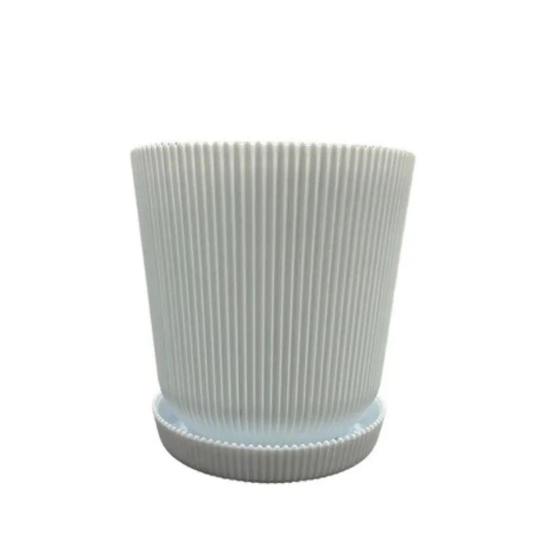 Kit de Vaso Decorativo com Bandeja Plastico
