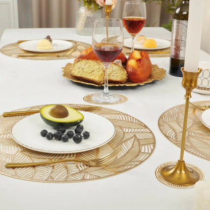 Kit C/6 Jogo Americano Dourado De PVC - Linha Glamour