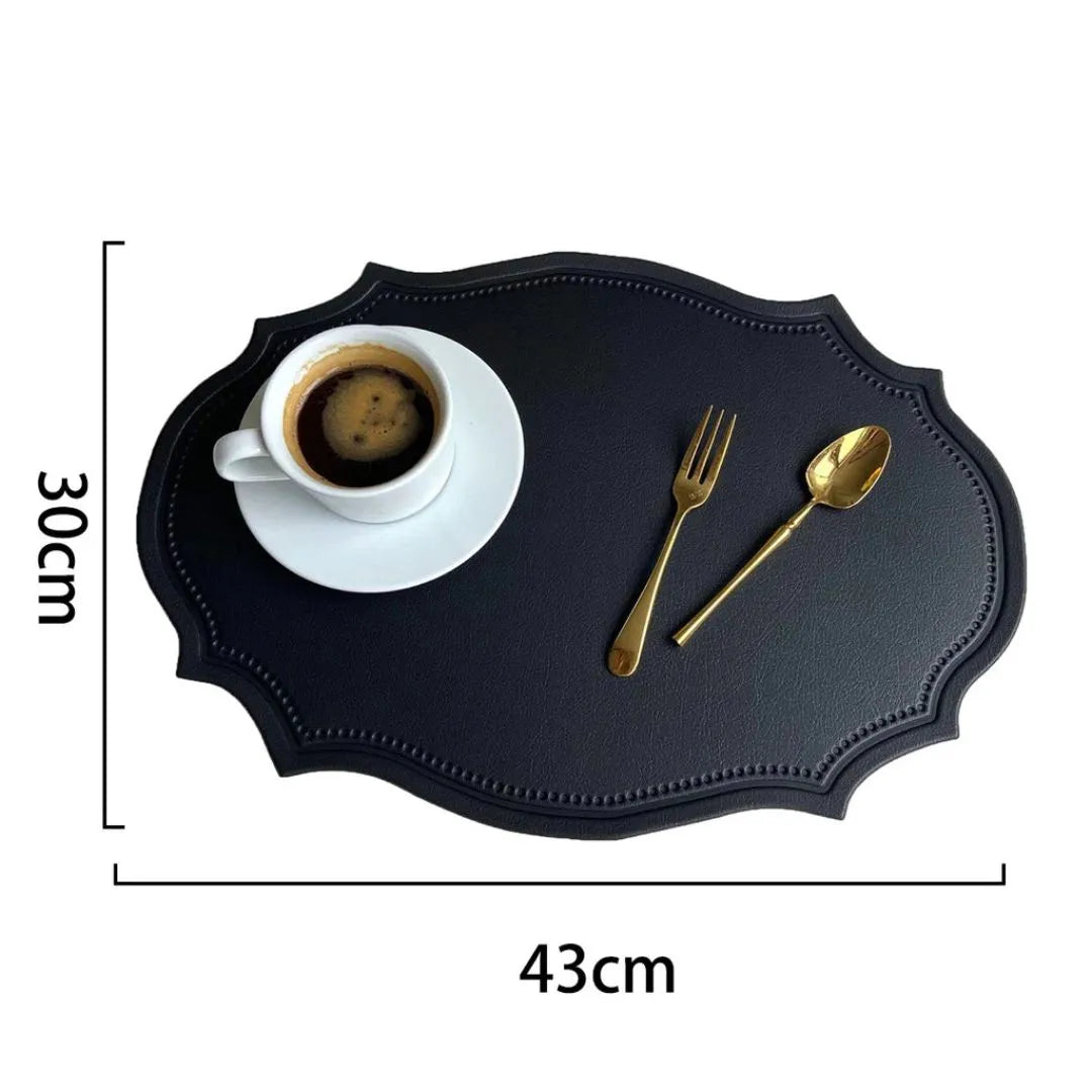 Kit Jogos Americano Preto em PU