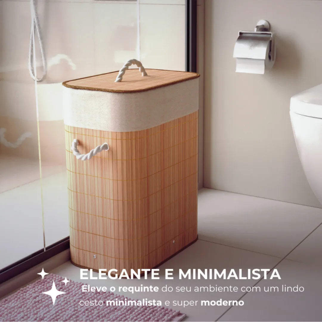 Cesto De Roupa Suja - Linha Eco Bambu