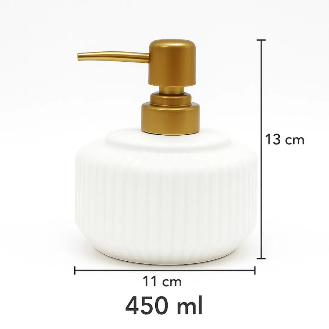 Porta Sabonete Líquido de Porcelana - Linha Glamour