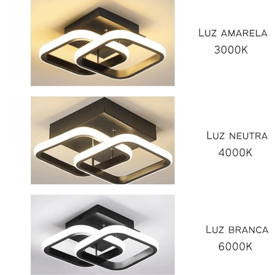 Luminária Led  Minimalista Quadrada