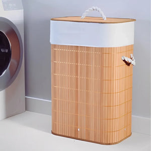 Cesto De Roupa Suja  Grande 72 Litros - Linha Eco Bambu