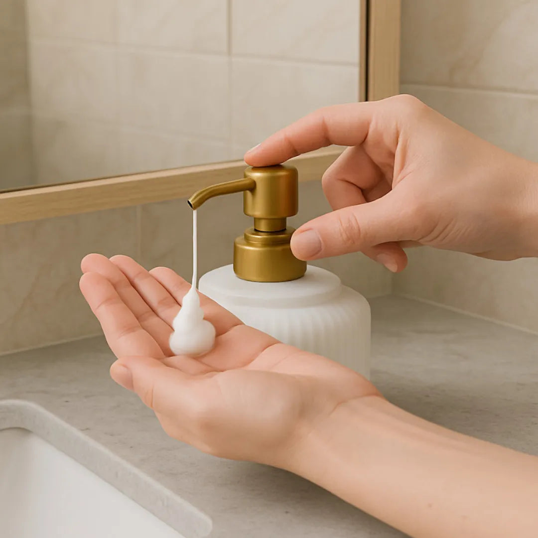 Porta Sabonete Líquido de Porcelana - Linha Glamour