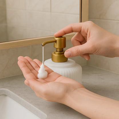 Porta Sabonete Líquido de Porcelana - Linha Glamour