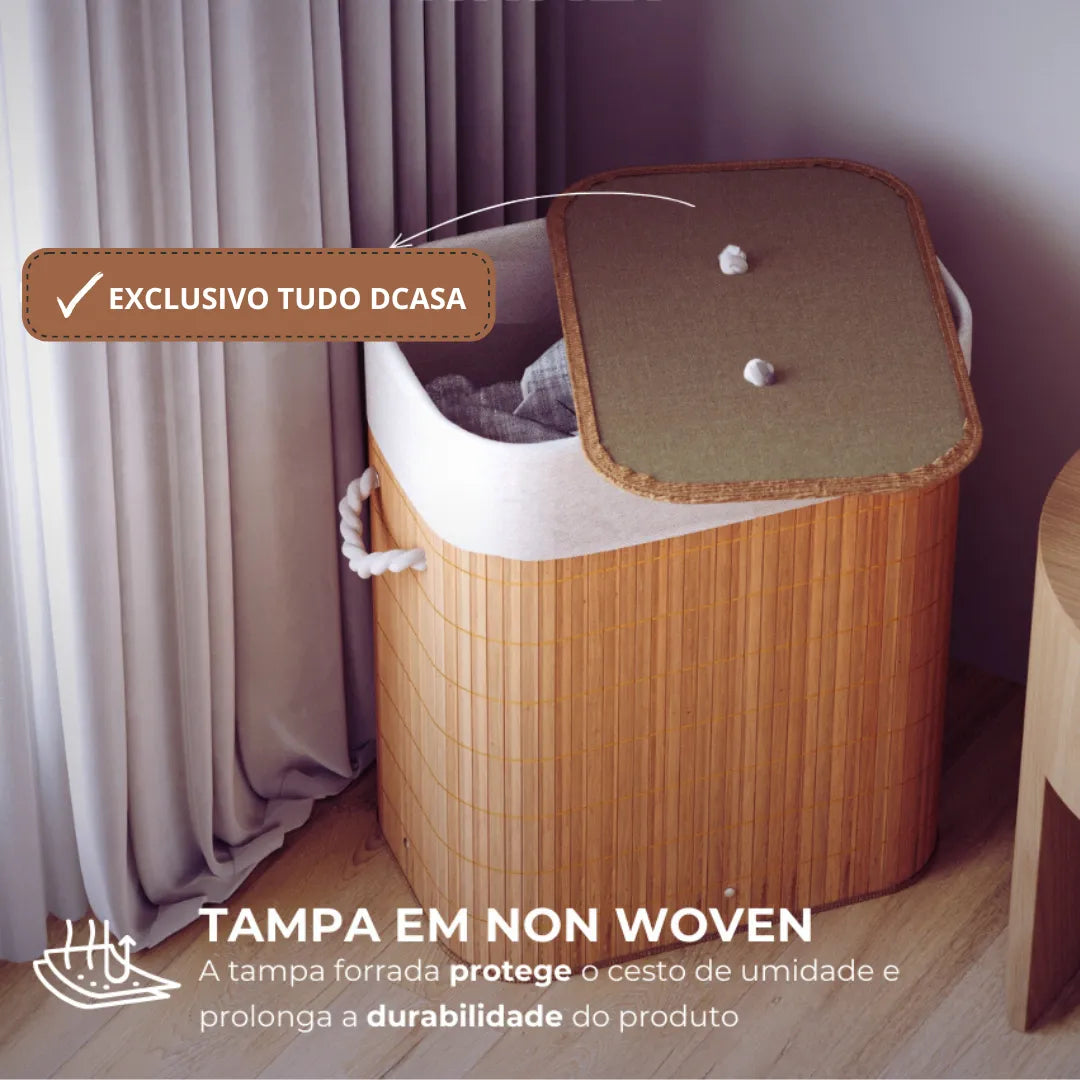 Cesto De Roupa Suja - Linha Eco Bambu