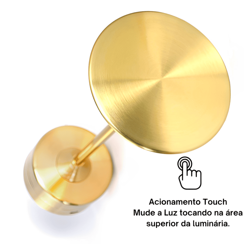 Luminária Sem Fio Recarregável Retro 3 Tons de Luzes - Illumi Touch