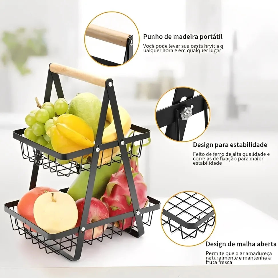 Fruteira De Mesa 2 e 3 Andares - Linha Gourmet