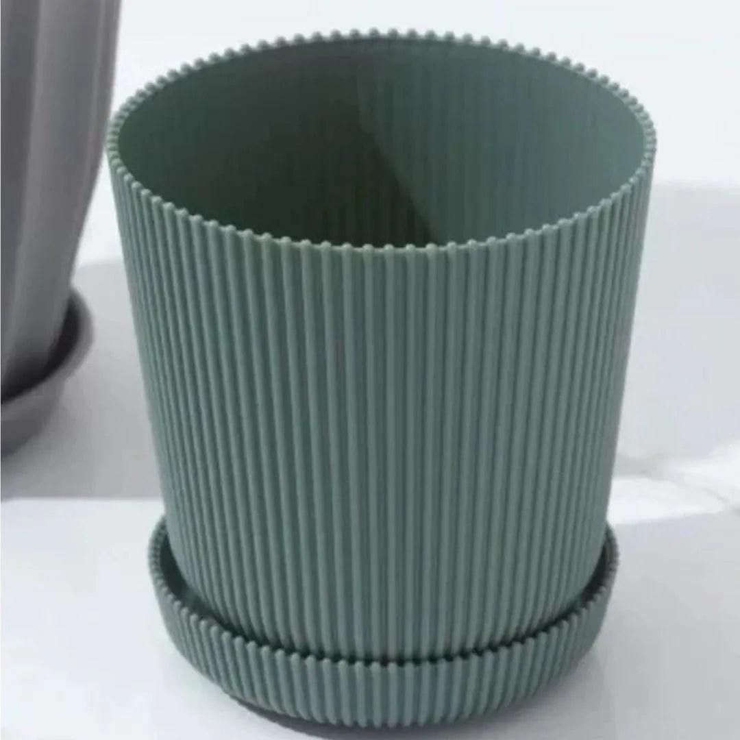 Kit de Vaso Decorativo com Bandeja Plastico