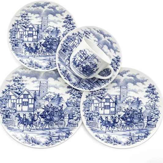 Aparelho De Jantar E Chá 20 Peças - Toile De Jouy