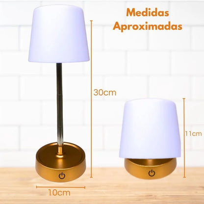 kit 2 Abajur  LED Recarregável Retrátil - Lúmine