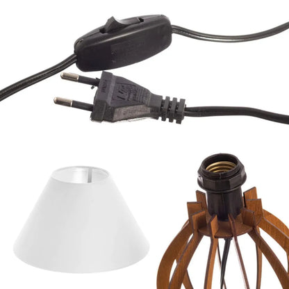 Abajur de Mesa Marrom MDF