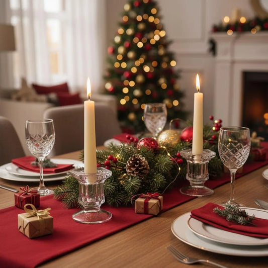 Kit C/2 Castiçal De Vidro - Linha Glamour