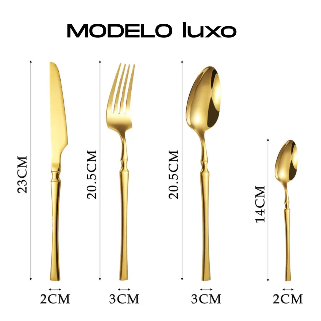 Faqueiro em Aço Inox - Coleção Noite Feliz