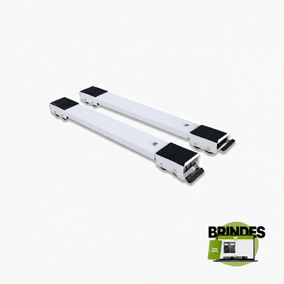 Move Fácil® – Suporte com Rodinhas Ajustável para Móveis e Eletrodomésticos + 2 BRINDES