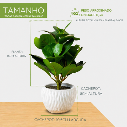 Vaso Decorativo com Planta Artificial