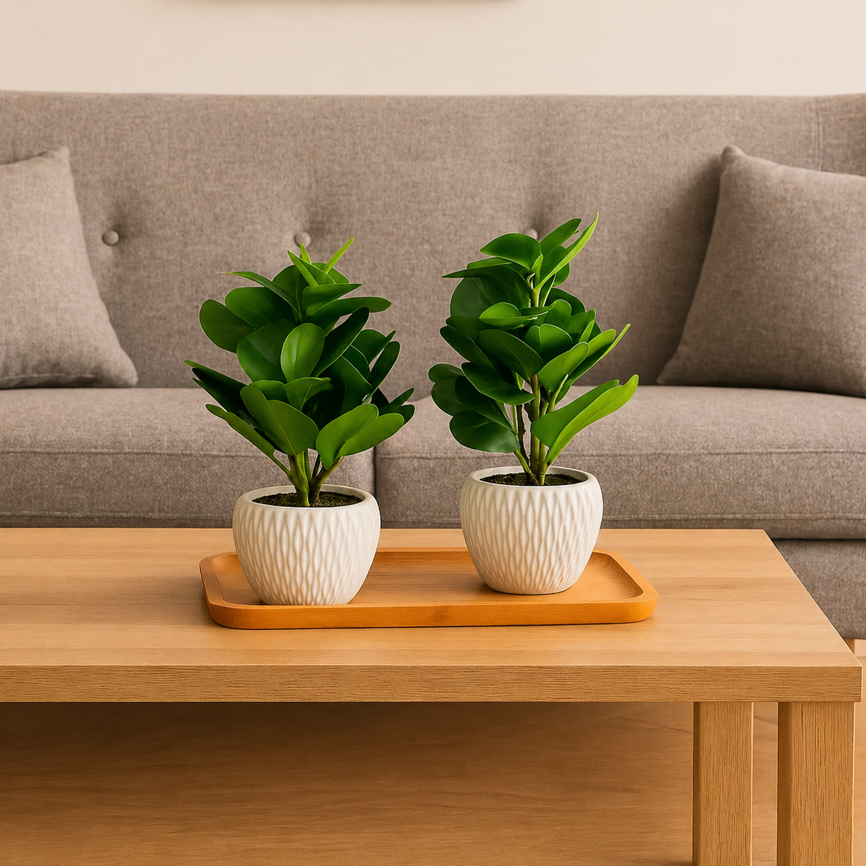 Vaso Decorativo com Planta Artificial