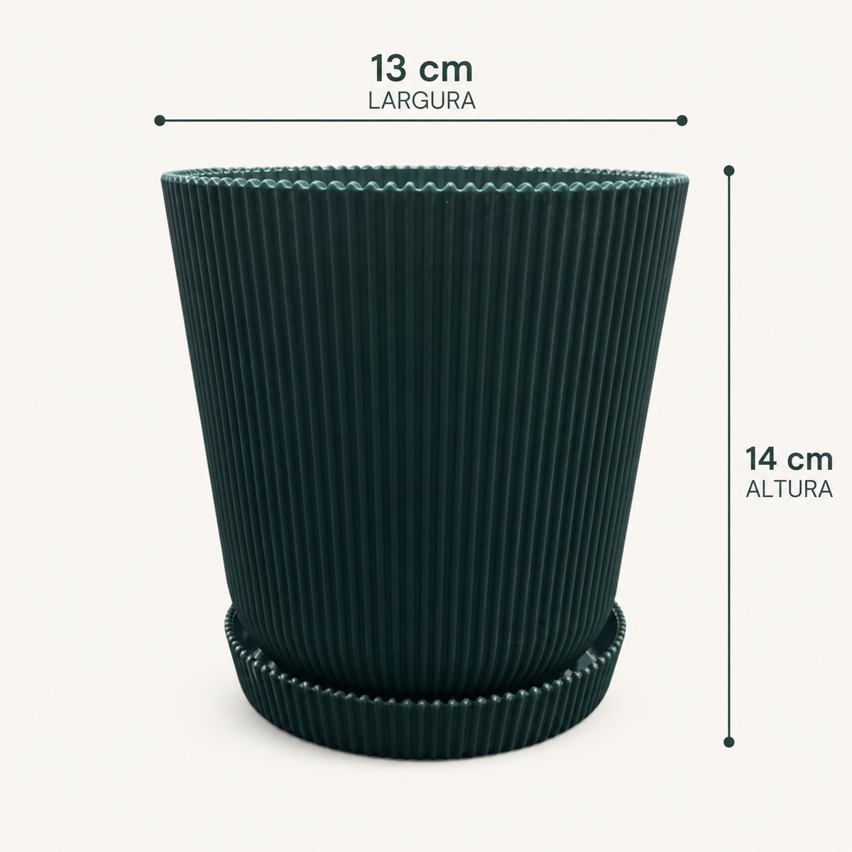 Vaso Decorativo com Bandeja Plastico