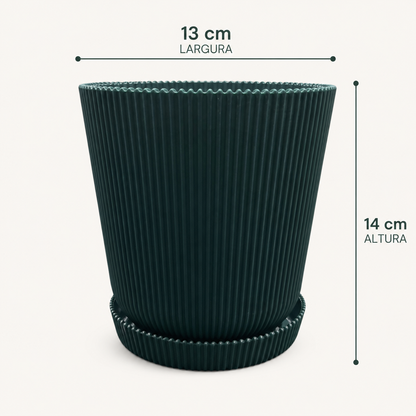 Vaso Decorativo com Bandeja Plastico