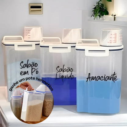 Compre 3 e Ganhe 1 Pote Hermético 2,5L - Kit Tudo DCasa