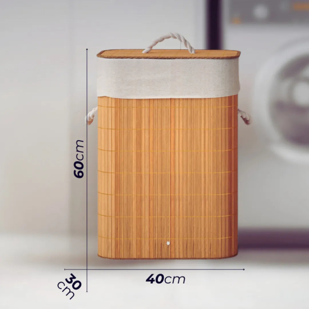 Cesto De Roupa Suja 72 Litros  - Linha Eco Bambu🔥SÓ HOJE🔥