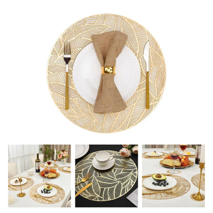 Kit C/6 Jogo Americano Dourado De PVC - Linha Glamour