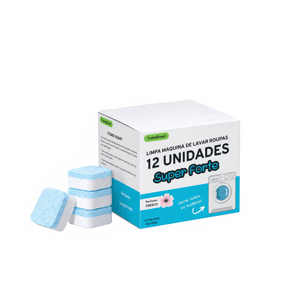 Pastilhas de Limpeza e  Higienização para Maquina de Lavar - LavaClean Pro