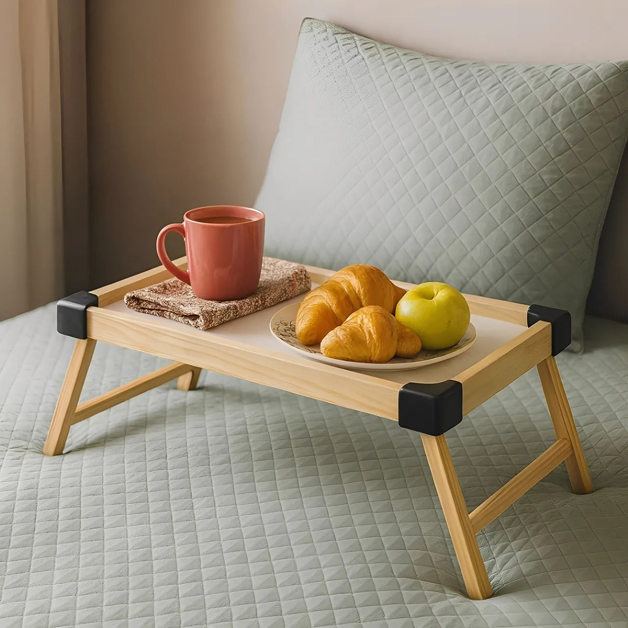 Bandeja de Servir Café da Manhã Na Cama Retangular - Tudo DCasa