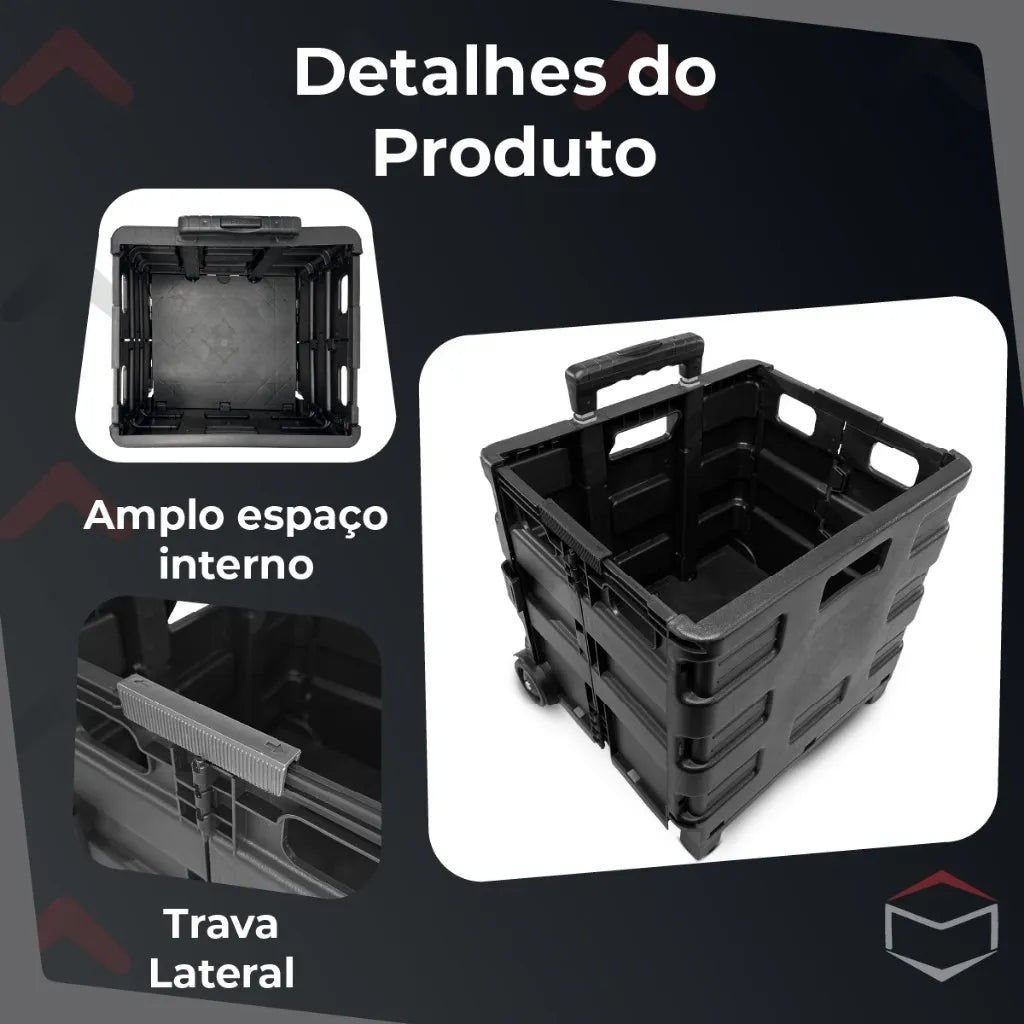 Carrinho de Compras Portátil Multiuso Dobrável - Smart Move
